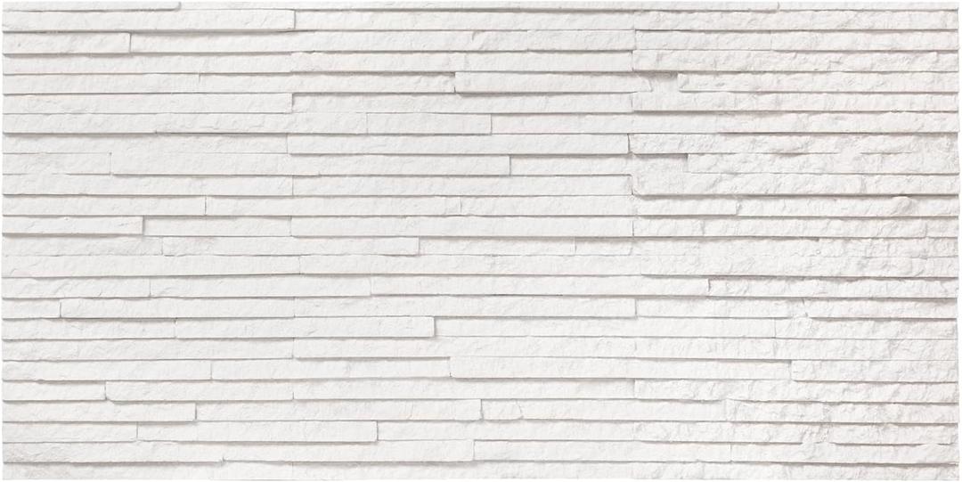 6-Pack Natural Clay Stone Mosaic Wall Tile, 11.4" x 22.8" Subway White Textured Flexible Stone Decorative Wall Tiles for Kitchen, Bathroom, Fireplace, Indoor & Outdoor, Covers 10.8 Sq. Ft.