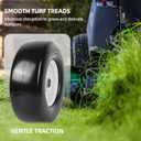 AR-PRO (2 Pack) 13x5.00-6 Flat Free Tire and Wheel, Replacement Solid Zero Turn Mower Front Tire with 3/4" Extra 5/8" Bearings & 3"-6" Centered Hub, Fit for Riding Mower Lawn Tractor