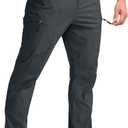 Pudolla Men's Lightweight Hiking Pants with 7 Pockets Quick Dry Water Resistant Fishing Travel Pants, S