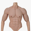 SMITIZEN Silicone Muscle Suit Silicone Male Chest with Arms Realistic Male Fake Muscle Costume for Cosplay Halloween Carnival