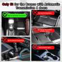Auovo Anti Dust Cup Holder Insert Liners Compatible with Ford Bronco Accessories 2021 2022 2023 2024 Custom Fit Door Center Console Interior Mats 13-pc Set (Automatic Transmission) (4 Doors, Red)