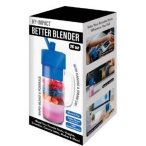 Hy-Impact Better Blender 16 Oz Cordless USB Rechargeable Turbo Power