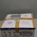 DLLT Caged Ceiling Fan with Light: 20" Farmhouse Fandelier with Lights and Remote & APP - Black Rustic Semi Flush Mount Bladeless Ceiling Fans Enclosed Fan for Bedroon Kitchen Living Dining Room