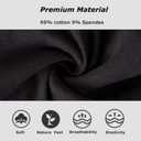 Mens No Ride-up Boxer Briefs Stretch Comfortable Breathable Cotton Underwear 4 Pack (Black, M)