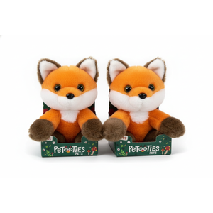 PETOOTIES 4IN PLUSH FOX, 2 PACK