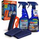 Citrusafe Grill Care Kit - BBQ Grid and Grill Grate Cleanser, Exterior Cleaner, and Scrubber by Citrusafe (16 oz Each)