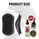 Wave Pomade Twist Sponge Brush Twist Styler Comb for Black Men - Washable Afro Curl Sponge Racket for Barbers & Daily Use, Ideal for Curly, Coiled, 4C Hair - Hair Pick Comb Rose Water Spray Set