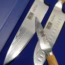 HOSHANHO Damascus Kitchen Knife Set 3-Piece, Ultra Sharp 8" Chef Knife, 7" Santoku Knife, 3.75" Paring Knife, Professional 10Cr15CoMoV Damascus Super Steel Chef Knife Set with Ergonomic Handle