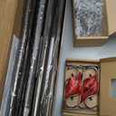 KAMANINA Curtain Rods for Windows 66 to 120 Inch, 7/8 Inch Antique Bronze Heavy Duty Curtain Rod 32 to 120 (2.6-10ft), Adjustable Decorative Drapery Rods with Netted Texture End