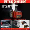 E-HEELP Electric Car Jack 5 Ton Cordless, 12V Battery Hydraulic Floor Jack with Remote Control, Tire Change Kit with Impact Wrench & LED Light, Portable Auto Lifting Tool for Roadside Emergency SUV RV