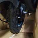 Gyroor Adults Electric Scooter with Large Middle Basket, 550W Motor 18.6 MPH 20 Mile Distance, Foldable E-Scooter with seat for Pets & Cargo C1S-FP9