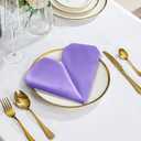 VACVELT 50 Pack Light Purple Satin Napkins 17x17 Inch Wedding Napkins Bulk, Decorative Elegant Dinner Napkins Square Table Napkins Decor, Silky Satin Cloth Napkins for Banquet Graduation Party