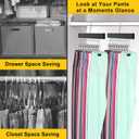 Legging Organizer for Closet, Pants Hangers with Clips Holds 20 Leggings, Jeans, Hats, Shorts, Socks, 360 Rotating Space Saving Hanging Lightweight Garment Hanger Storage 2Pcs