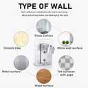 Self Adhesive Shower Head Holder Wall Mount,Adjustable Handheld Shower Head Holder,NO Drilling Wall Shower Wand Holder for rv Shower Kids Shower Bathroom Shower (Black-1pcs)