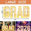 2.3FT LED Light Up GRAD Marquee Numbers, Class of 2026 Graduation Decorations for Indoor Outdoor, Large Pre-Cut Number Sign Kit for High School Senior College Graduation Party Photo Backdrop