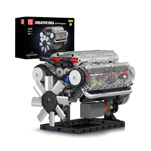 Mould King V8 Engine Building Blocks Sets, MOC Scale Model Kit with Battery and Motor, Collectible Set for Adults, Construction Toys Gifts for Friends Men Teen Youths (535 Pcs)