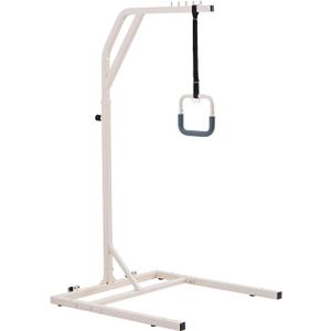 VEVOR Trapeze Bar for Bed Mobility, Height-Adjustable Free-Standing Trapeze Bar with 2 Wheels, 300LBS Capacity Bed Pull-Up Assist for Elderly Disabled, Ideal for Hospital, Nursing Home & Home Care