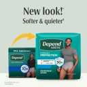 Depend Fresh Protection Adult Diapers, Incontinence Underwear for Men, Disposable, Maximum, Extra-Extra-Large, Grey, 44 Count (2 Packs of 22)
