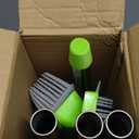 Rubber Broom with Squeegee for Carpet Pet Hair Remover,57 inch Long Handled Fur Remover Rake,Portable Detailing Lint Brush,Pet Removal Fluff Carpet, Hardwood Floor, Tile (Green)