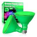 LOXYEE PAR38 Flood Green Light Bulbs,2 Pack Dimmable,E26 Base Green Flood Light Outoor(20W Replace to 200W),Halloween Light Bulb for Outside,Christmas,Holiday Lighting