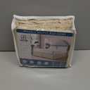 MIYE Pleated Waffle Weave Bed Skirt, Tailored Dust Ruffle 14 Inch Drop Easy Fit, Machine Washable,No Split Corners (Beige, King - 14" Drop)