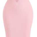 Verdusa Women's Ruched Knot Front Tie Shoulder Sleeveless Fishtail Bodycon Cami Dress (Light Pink)
