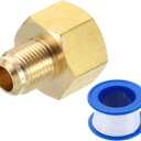 uxcell Brass Pipe Fitting, 3/8 SAE Male x 5/8 SAE Female Pipe Adapters Flare Tube Fitting for Air Gas Line Refrigeration HVAC