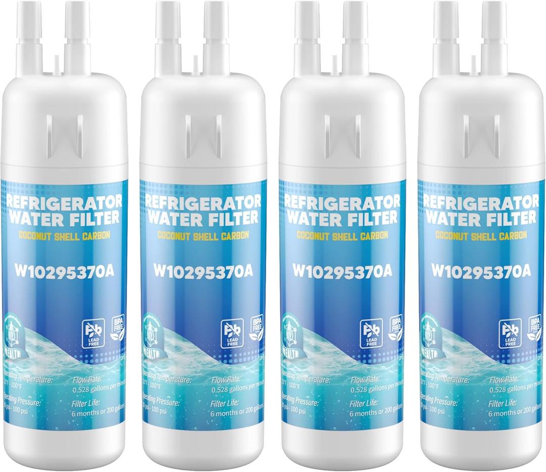 W10295370A WRS588FIHZ04 WRS325SDHZ WRS325SDHZ13 Water Filter Replacement for Whirlpool WRS321SDHZ13 WRS325FDAM04 WRSF5536RZ00 WRS588FIHZ00 WRFF3236RZ00 WRMF3636RZ00 WRS571CIHZ01 WRS315SDHM by WXOXIMI