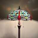 Tiffany Lamp Fine Sky Dragonfly Stained Glass Floor Lamp 2-Light