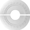 Uenhoy Split Lighting Ceiling Medallions for Light Fixtures and Ceiling Fans, 12" OD x 4" ID Round Ceiling Cover Plate, PU Ceiling Fan Medallion, White