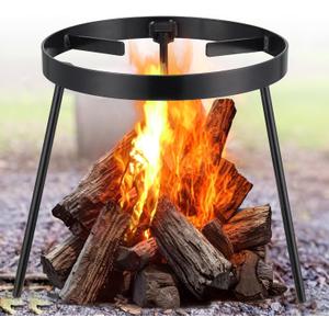 Campfire Tripod for Cooking - Campfire Cooking Equipment, Outdoor Fire Pit Stand, Rust Resistant and High Temperature Resistant Removable Camping Tripod for Cooking Dutch Oven, Jetboil, Griddle...
