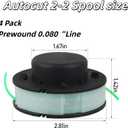 Trimmer Head Spool Line Replace 4008 710 4302 Compatible with Stihl Autocut 2-2 Fsa 56 Weed Eater String Head (4-Pack)