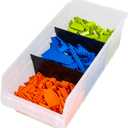 Akro-Mils 30088 Plastic Nesting ShelfMax Storage Bin Box, (18-Inch x 8-Inch x 6-Inch), Clear, (8-Pack)