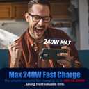 U Shape USB C Adapter 2-Pack, 180 Degree Angle USB4 USB C Male to Female Extender Connector Support PD 3.1 240W Type C Fast Charging,40Gbps,8K HD Display, for iPhone 17/16 Series, MacBook Pro, iPad