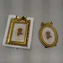 2 Pcs 4 x 6 Inches Vintage Picture Frames Antique Baroque Ornate Resin Rectangle Oval Photo Frames with Glass Front Tabletop and Wall Decor for Home Wedding Christmas Party Decor(Gold)