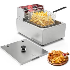 Commercial Electric Fryer with Basket 10L /10.5QT UL-Certified 1500W