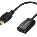 Moread 4K DisplayPort (DP) to HDMI Adapter, Uni-Directional Gold-Plated Display Port Computer to HDMI Screen Converter (Male to Female) Compatible with HP, Dell, Lenovo & More, Passive - Black