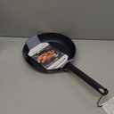 Merten & Storck Pre-Seasoned Carbon Steel 10 Frying Pan Skillet, Use on Induction, Stove and Grill, Durable, Even-Heating, for Searing, Grilling, Oven Use, and Campfire, Indoor/Outdoor (Black)