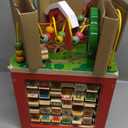 Battat - Activity Cube With Farm Theme - Educational Wooden Toys For Toddlers And Kids - 1 Year +, Red