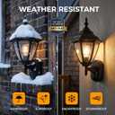 18.5"Large Outdoor Motion Sensor Porch Light Dusk to Dawn Wall Sconce Light, Large - 1 Pack