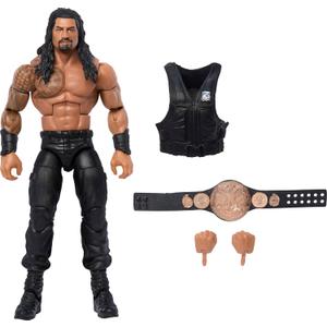 Mattel WWE Elite Action Figure & Accessories, Greatest Hits 2025, 6-inch Collectible Roman Reigns with 25 Articulation Points & Swappable Hands