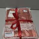 Satin Pajama Set Christmas Red & Pink Striped PJs for Women & Men, Long Sleeve Button-Up Top with Pants