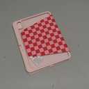 Uppuppy for iPad mini 7/6 Case - for iPad mini 6th/7th Generation Cases Women Cute Folio Cover with Pencil Holder Girls Girly Pretty Checkered Rotating Stand for Apple Mini 6/A17 Pro Case 8.3 Inch