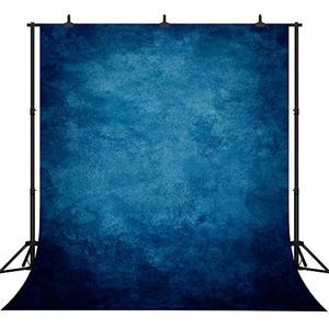 DePhoto Retro Art Blue Portrait Backdrop Graduation Background Video Photography Vinyl Seamless Photo Studio Prop 10x10ft