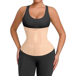 FeelinGirl Waist Trainer for Women Trimmer Belt Waist Cincher Tummy Wrap Plus Size Body Shaper (One Size, Beige)
