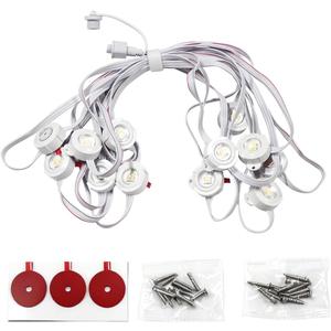 ASAHOM S1070 16.4ft Extension Lights with 12 LEDs, Only Compatible S1070 AI RGBCW Permanent Outdoor Lights, White