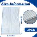 Hotop 3 Pcs Polycarbonate Greenhouse Panels Double Layer Polycarbonate Panels Waterproof UV Protected Sheet Corrugated Plastic Roof Greenhouse Replacement Cover (4' X 2' X 0.24")