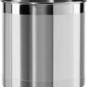Oggi Stainless Steel Jumbo Utensil Holder - 7" Utensil Caddy, Weighted Base for Stability - Extra Large Utensil Crock and Countertop Utensil Organizer, Stainless Steel