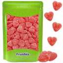 2 x Fruidles Half-Pound Cherry Hearts Sanded Gummi Jelly, Delicious Gummy Candy, Fun and Festive Holiday Snacking, Party Favor, 5g-Candies, Approx 30 Pcs
