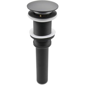 Bathroom Lavatory Vanity Vessel Sink Drain, Pop Up Drain Stopper Without Overflow, Black (Big Popup Cap)